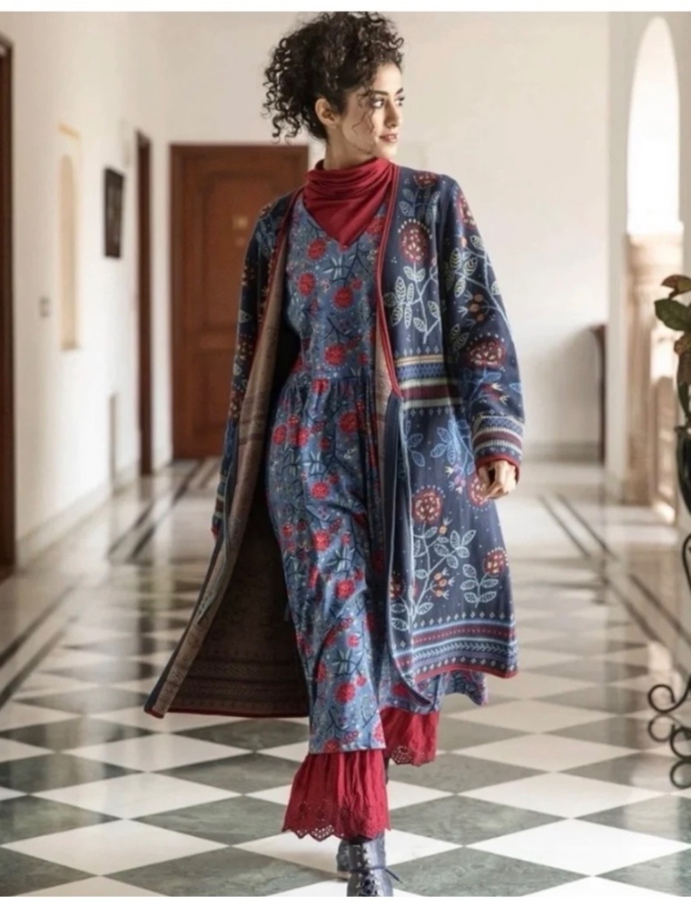 Gudrun Sjoden NYPONROS  dress L vintage style floral